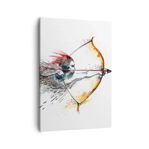 Lærredstryk - Billede på lærred - Mytisk kriger med en brændende bue - 50x70 cm