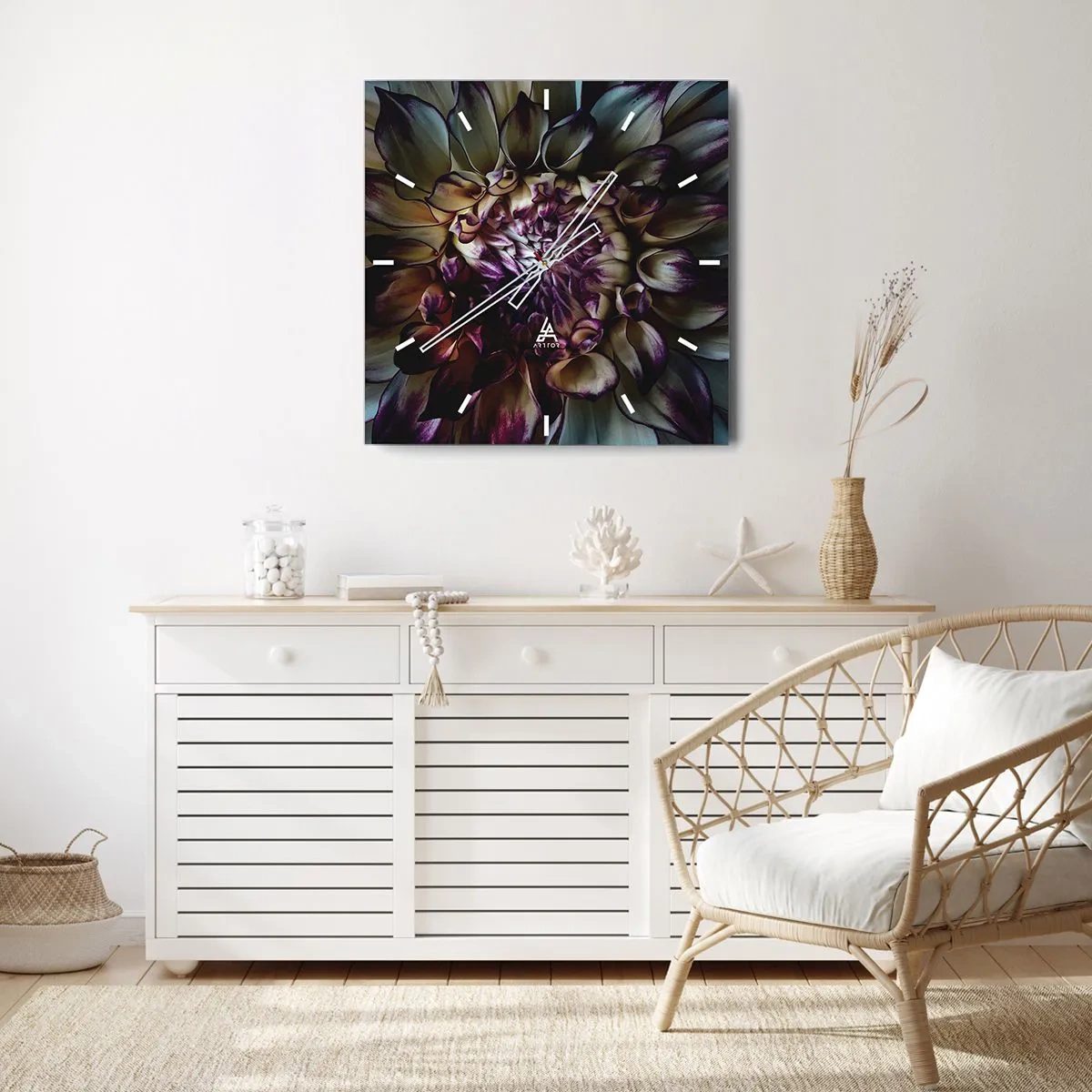 Vægur, Uret - Ungdommens blomstring - 30x30 cm