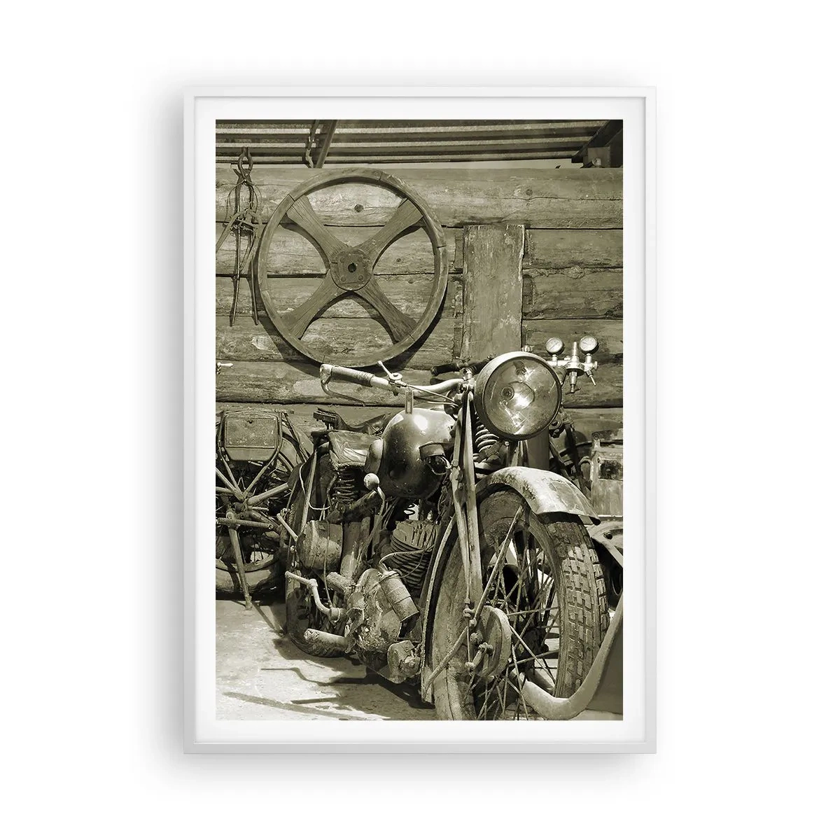 Plakat i hvid ramme - I onkel Wladeks skur - 70x100 cm