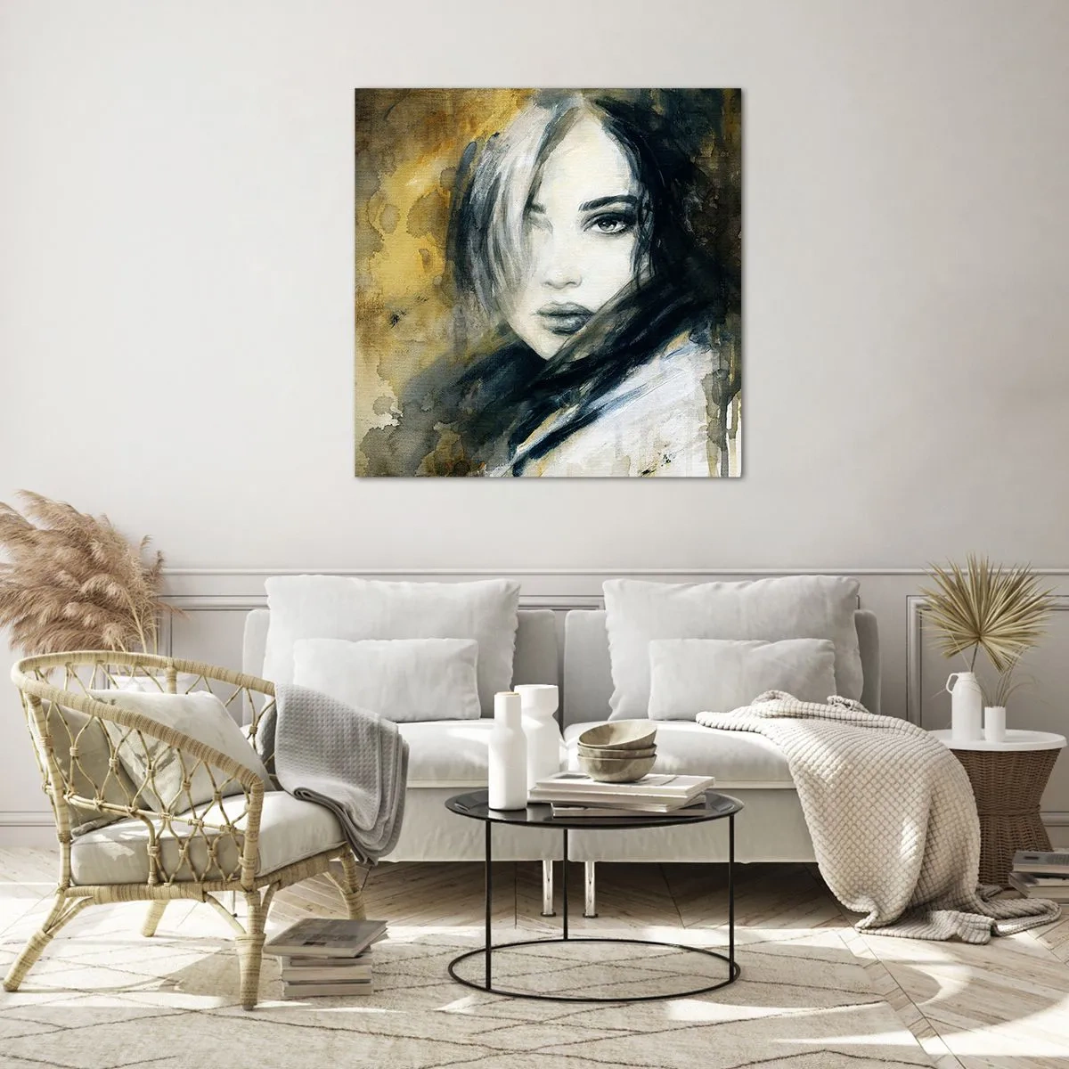 Billede på glas - mere uskyldig eller sensuel? - 70x70 cm