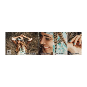 Prøve Fototapet Premium Sand - På vej til kærlighedens sommer - Boho, Kvinde, Smykker - 100x30 cm