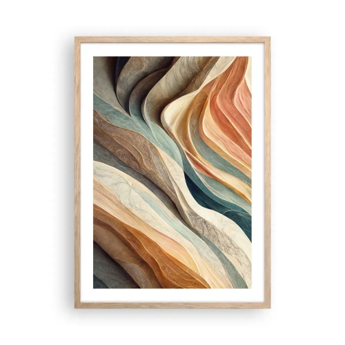 Plakat i ramme af lyst egetræ - Øjeblikke før forandring - 50x70 cm