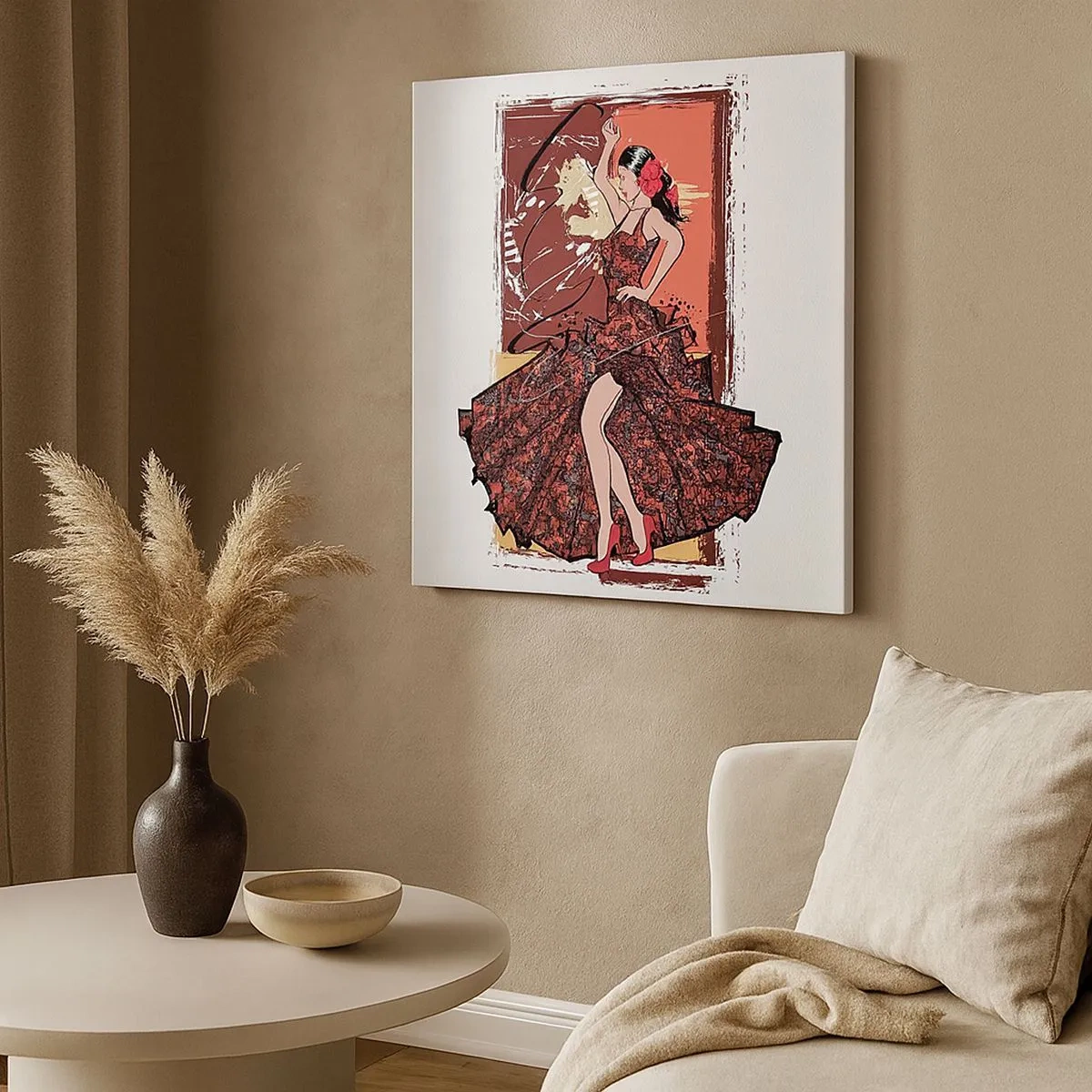 Lærredstryk - Billede på lærred - I hjertets rytme - 30x30 cm