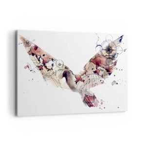 Lærredstryk - Billede på lærred - Vandringsmand i luften - 120x80 cm