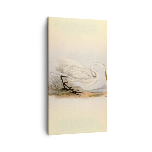 Lærredstryk - Billede på lærred - Dame på sivene - 45x80 cm