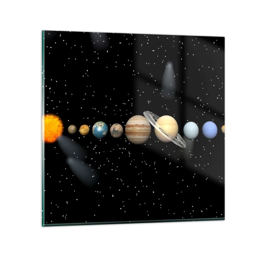 Billede på glas - Og planeterne er ved at blive skøre, ved at blive skøre.... - 70x70 cm