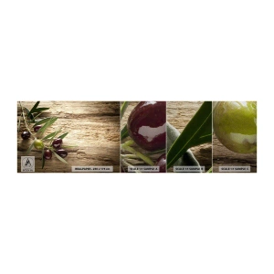 Prøve Fototapet Premium Sand - Lige fra naturen - Oliven gren, Natur, Oliven - 100x30 cm