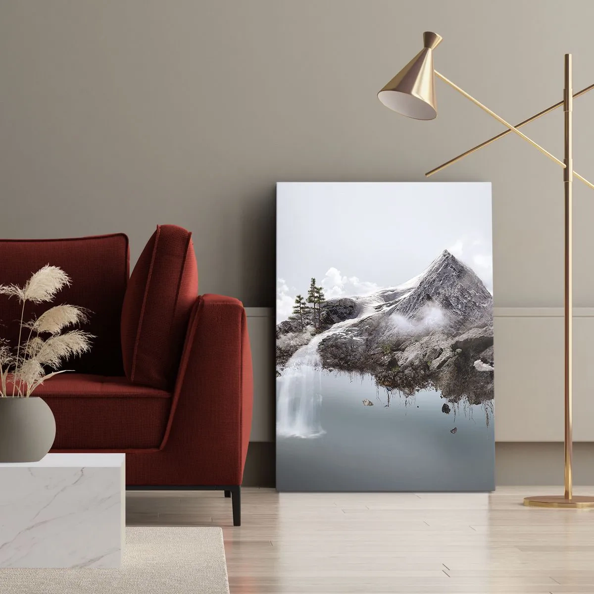 Lærredstryk - Billede på lærred - Set gennem en surrealists øjne - 55x100 cm