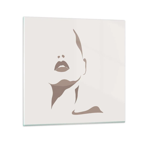 Billede på glas - Skabt af lys og skygge - 70x70 cm