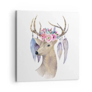 Lærredstryk - Billede på lærred - Sjælsguide - blid, uskyldig - 60x60 cm