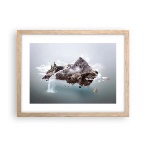 Plakat i ramme af lyst egetræ - Set gennem en surrealists øjne - 40x30 cm