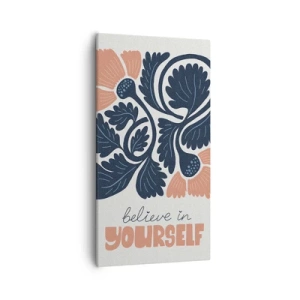 Lærredstryk - Billede på lærred - Og du blomstrer - 55x100 cm