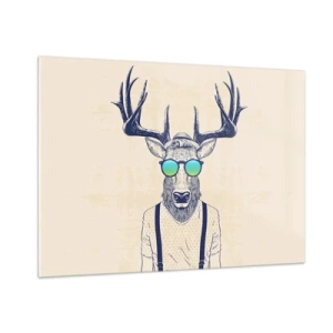 Billede på glas - Hvem forventede du? - 100x70 cm