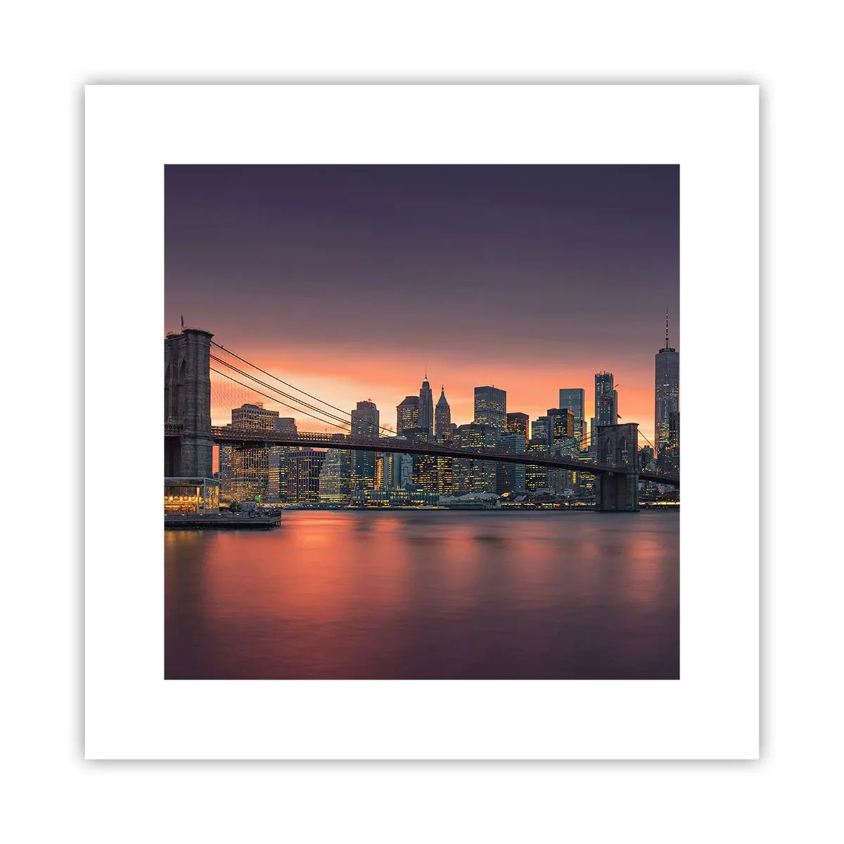 Plakat - Sænket i lilla stilhed - 30x30 cm