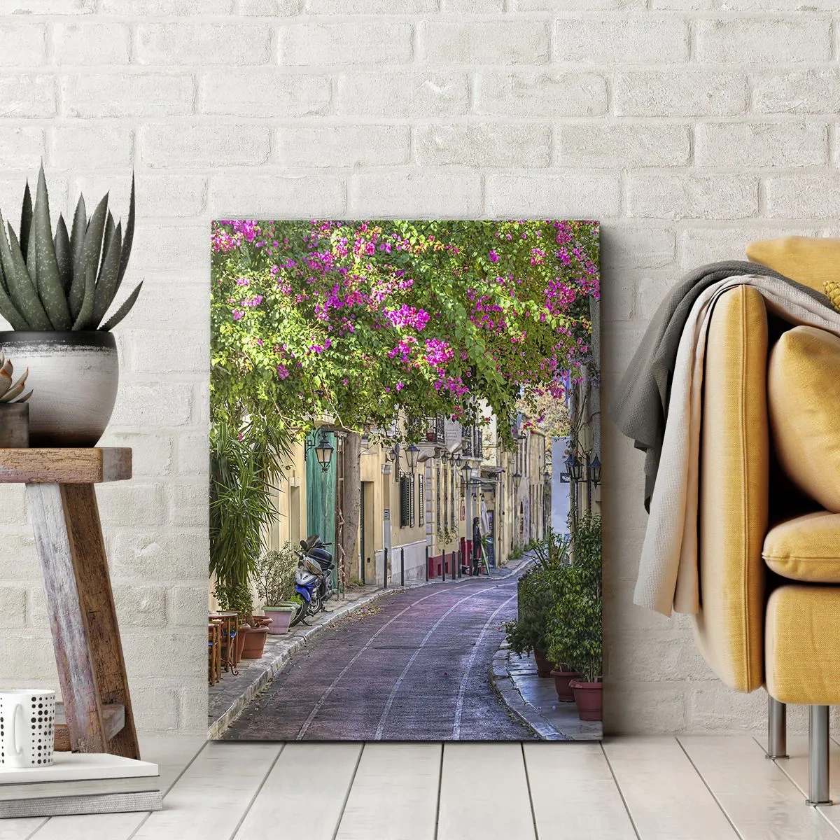 Lærredstryk - Billede på lærred - En blomstrende gyde - 50x70 cm