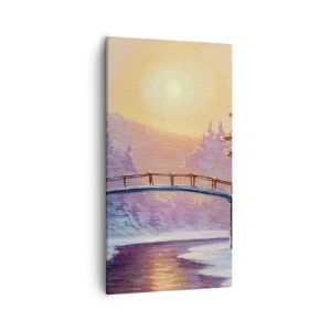 Lærredstryk - Billede på lærred - De fire årstider - vinter - 55x100 cm