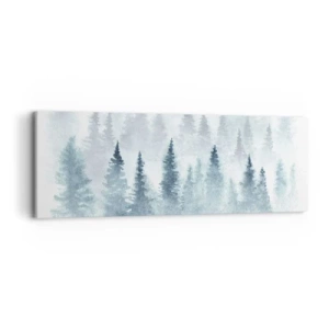 Lærredstryk - Billede på lærred - Indhyllet i tåge - 90x30 cm