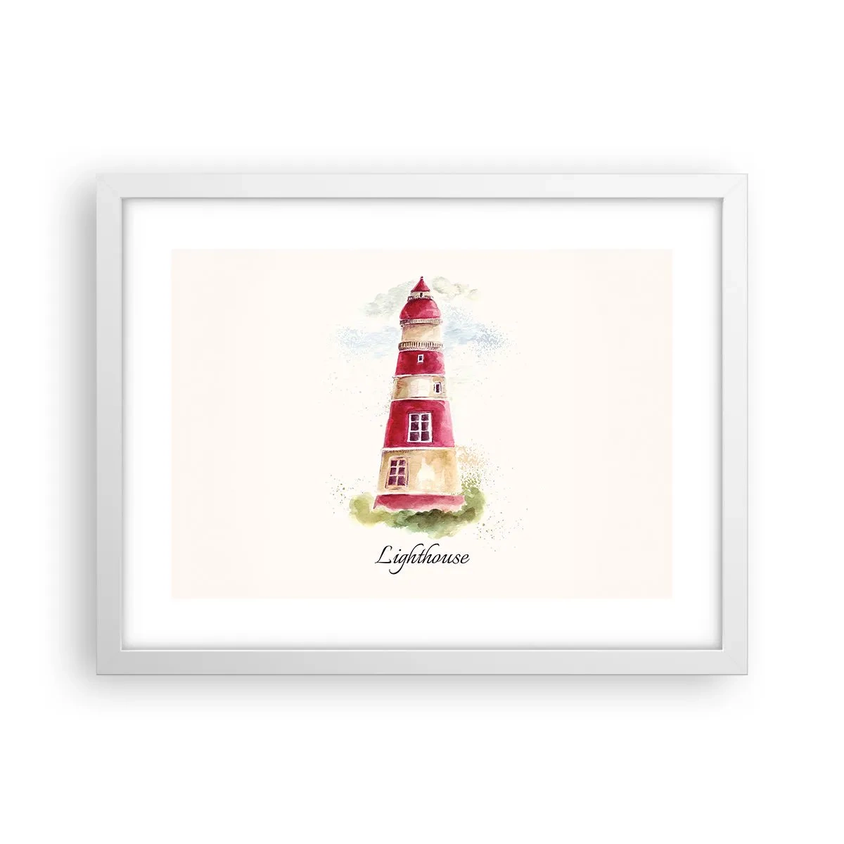 Plakat i hvid ramme - Altid vejret omkring - 40x30 cm