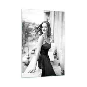 Billede på glas - Bestemt en pariser - 50x70 cm