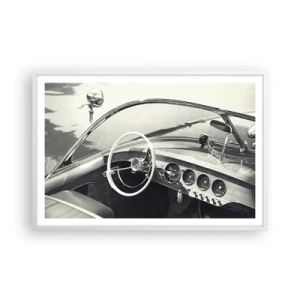 Plakat i hvid ramme - Vejr for de rige - 91x61 cm