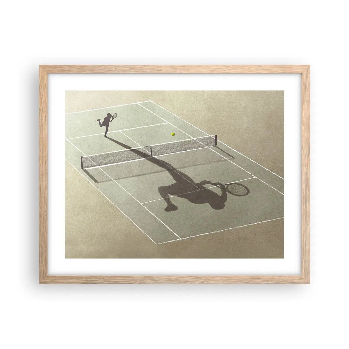 Plakat i ramme af lyst egetræ - Overvind dig selv - 50x40 cm