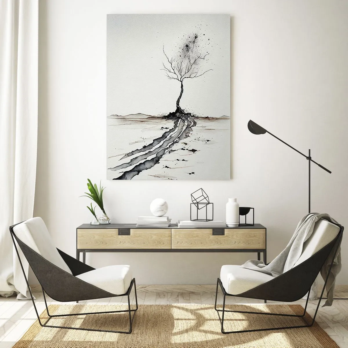 Billede på glas - Vinterens melankoli - 80x120 cm