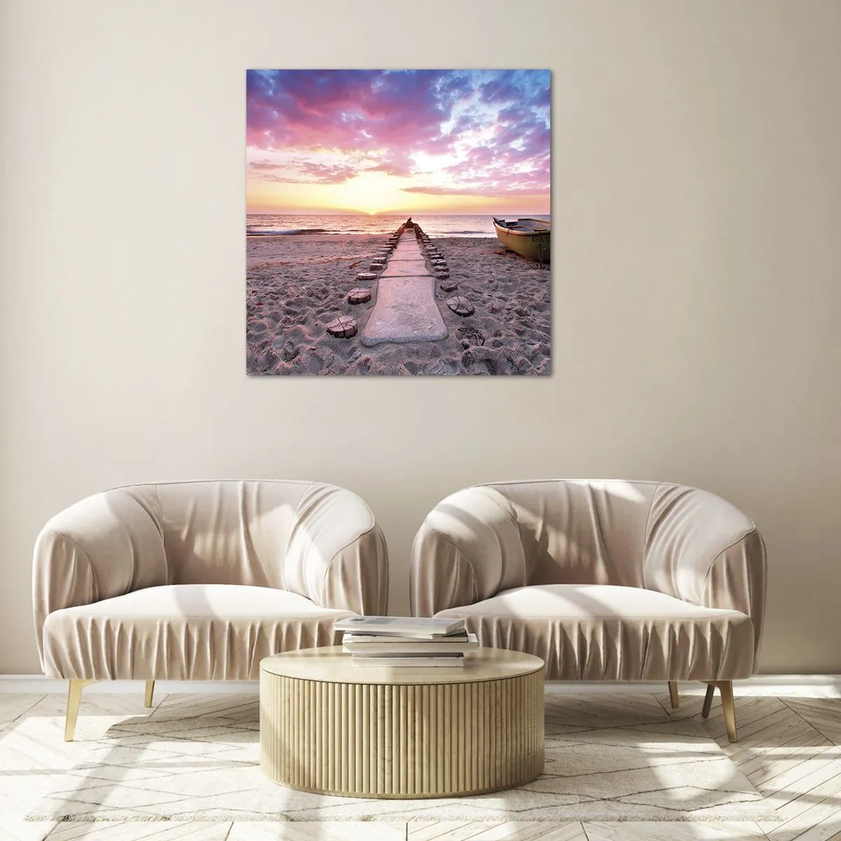 Billede på glas - Et øjeblik med en dybtgående oplevelse - 30x30 cm