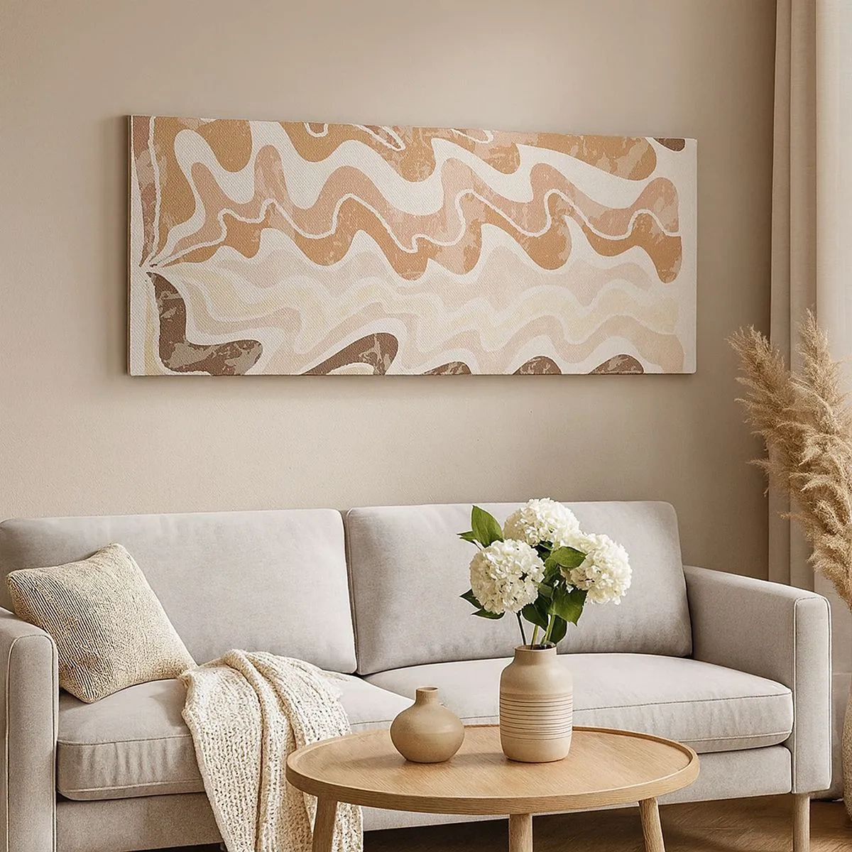 Lærredstryk - Billede på lærred - God energi - gode følelser - 100x40 cm