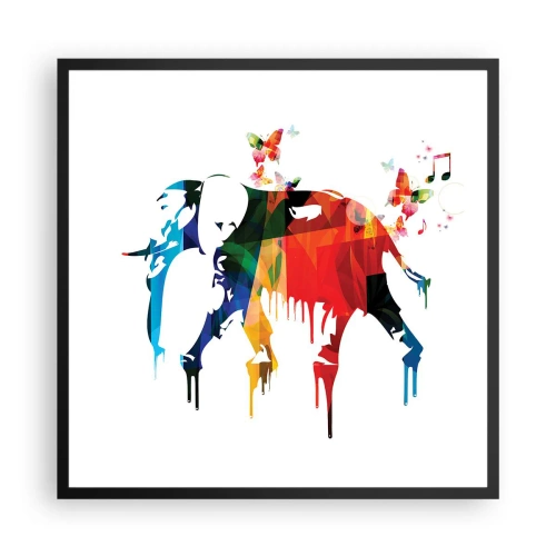 Plakat i sort ramme - Alle kan danse - 60x60 cm