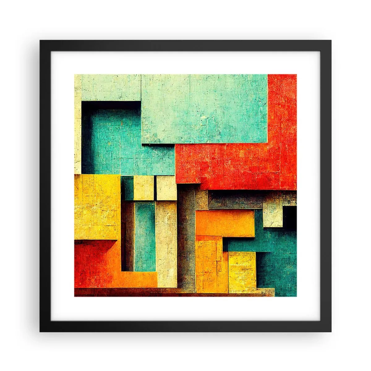 Plakat i sort ramme - Festival for rette vinkler - 40x40 cm