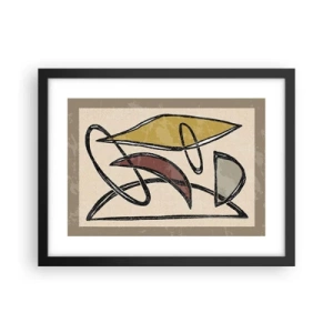 Plakat i sort ramme - Vertikaler og niveauer - 40x30 cm