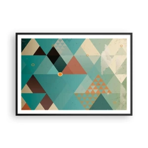 Plakat i sort ramme - Enhed af mangfoldighed, mangfoldighed af enhed - 100x70 cm