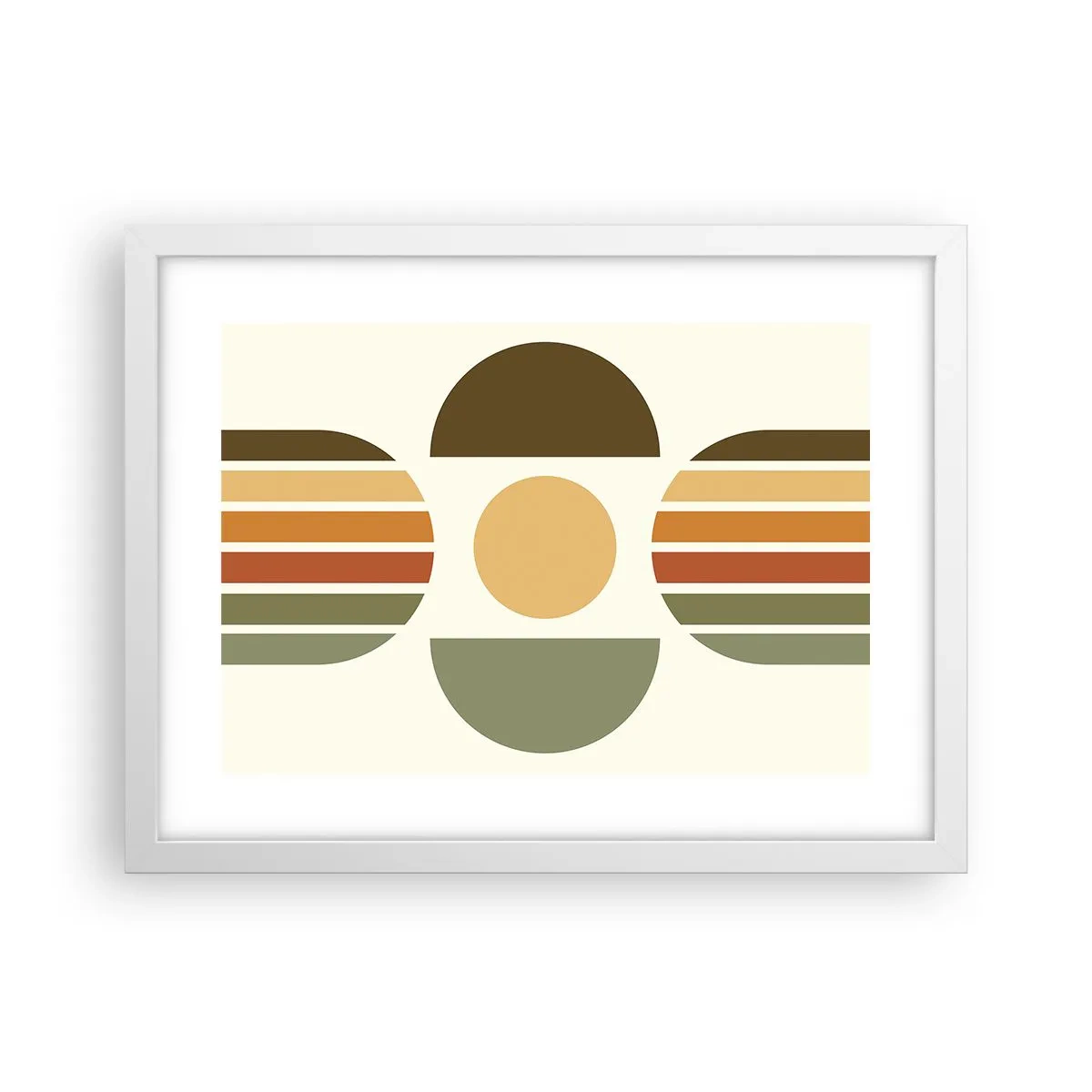 Plakat i hvid ramme - I jordfarver - 40x30 cm