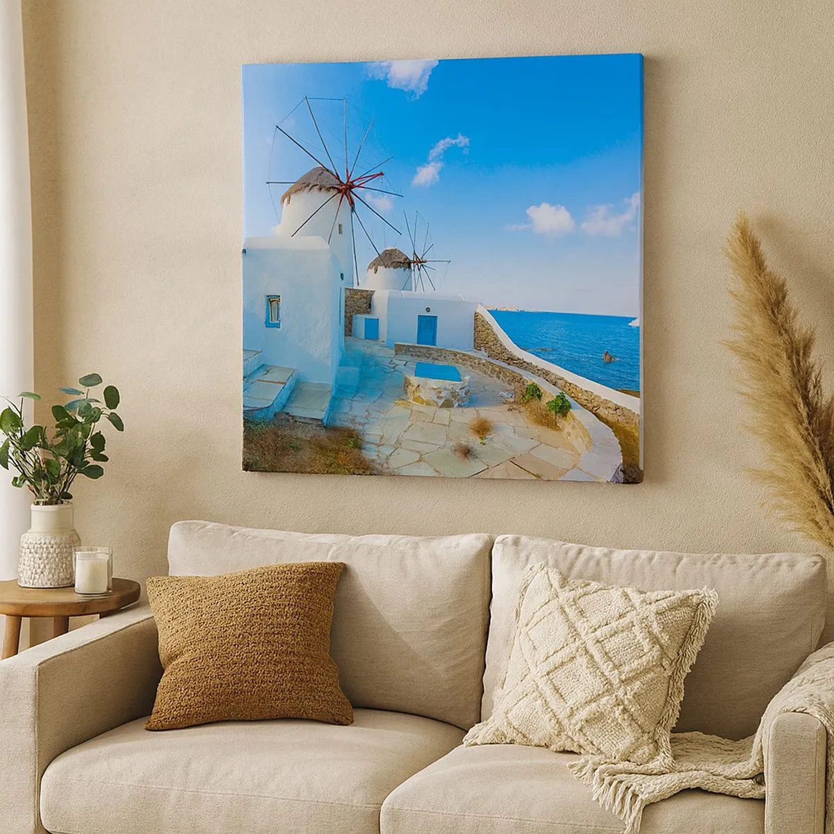 Lærredstryk - Billede på lærred - Blå vind fra havet - 30x30 cm