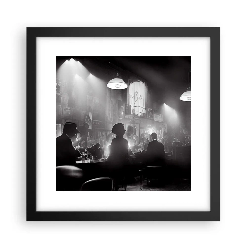 Plakat i sort ramme - I en jazzet stemning - 30x30 cm