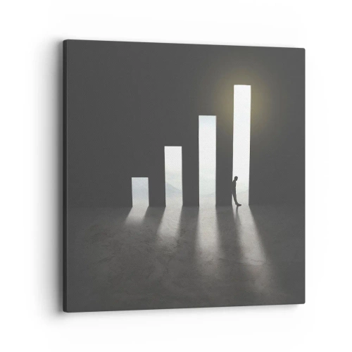 Lærredstryk - Billede på lærred - Succes - et indtryk - 40x40 cm