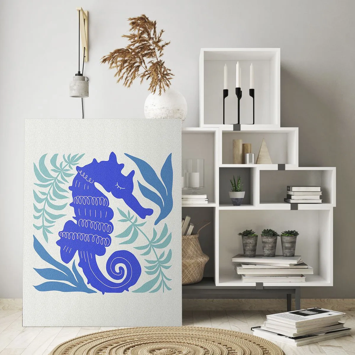 Billede på glas - På en eng under vandet - 80x120 cm