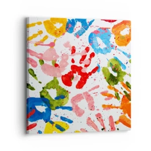 Lærredstryk - Billede på lærred - Følg sporene - 30x30 cm