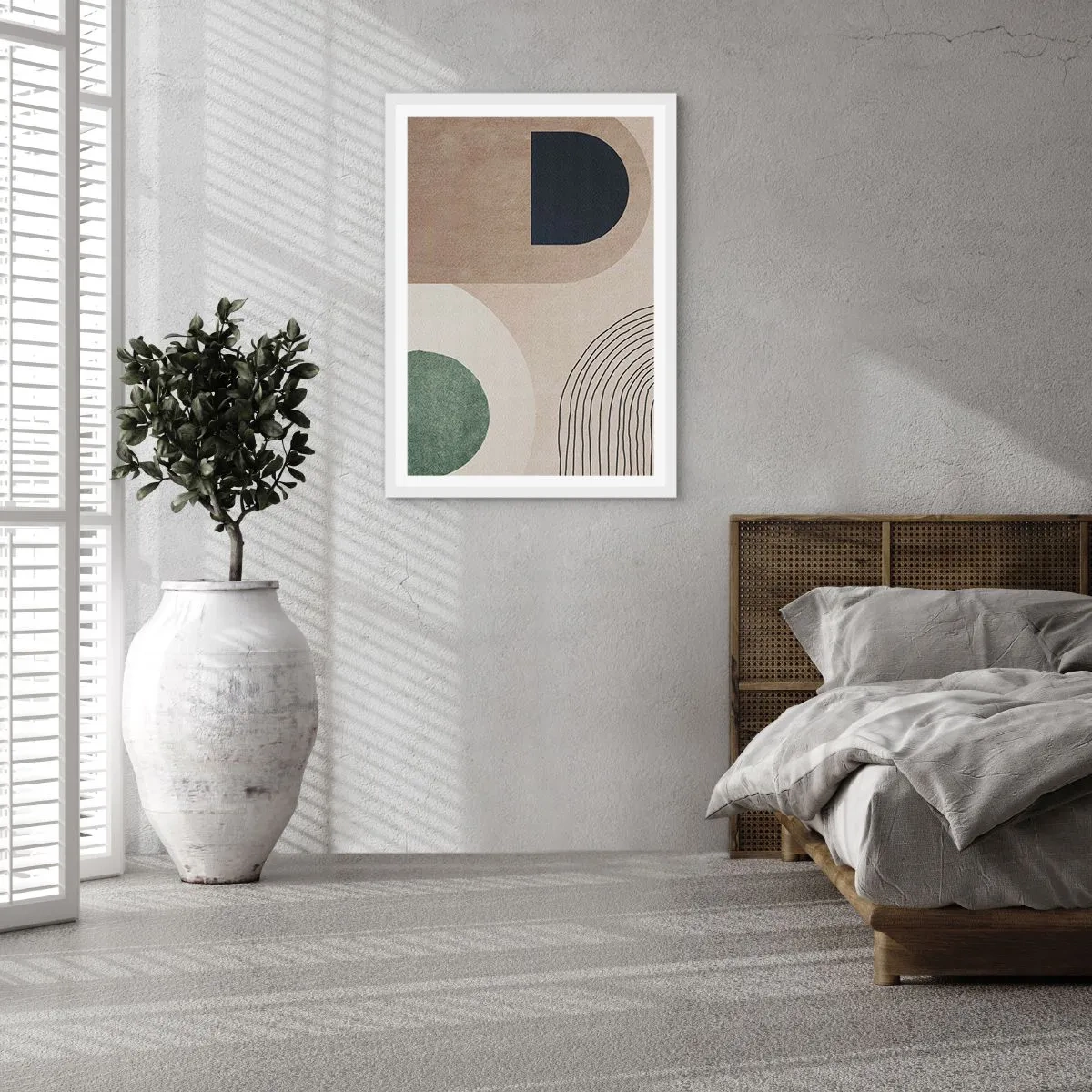 Plakat i hvid ramme - Blidheden i en oval - 50x70 cm