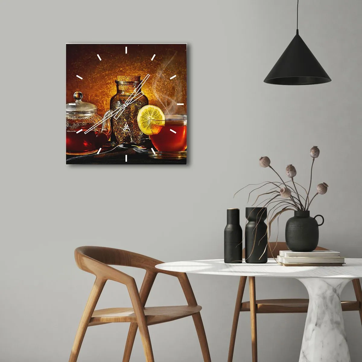 Vægur, Uret - I stil med de hollandske mestre - 40x40 cm