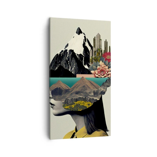 Lærredstryk - Billede på lærred - Kvinden - altid et mysterium - 45x80 cm