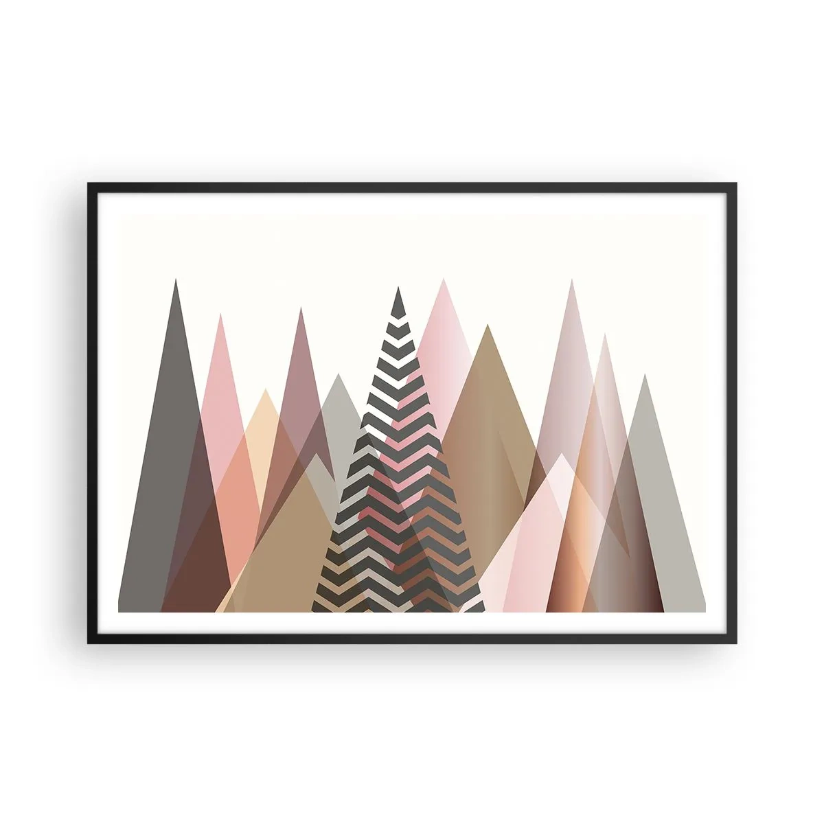 Plakat i sort ramme - Pyramide udsigt - 100x70 cm