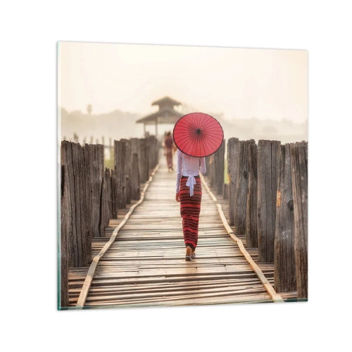 Billede på glas - På den gamle bro - 50x50 cm