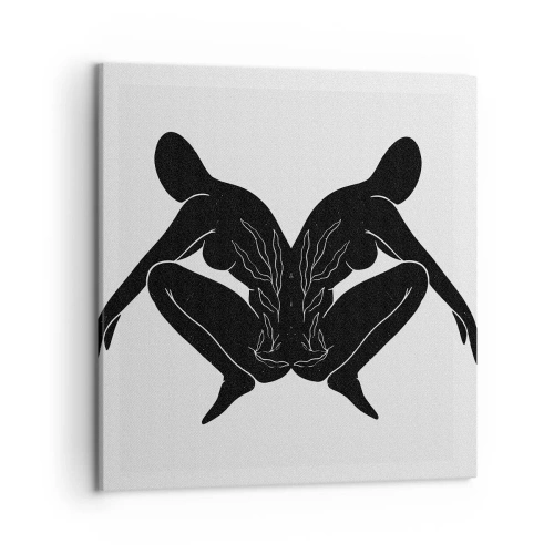 Lærredstryk - Billede på lærred - En delt sjæl - 50x50 cm