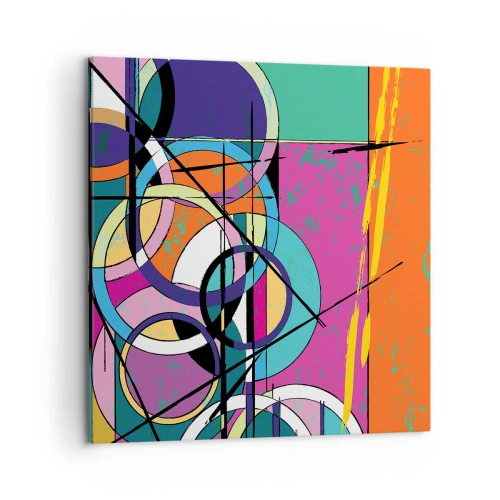 Lærredstryk - Billede på lærred - Hjul for hjul - 50x50 cm