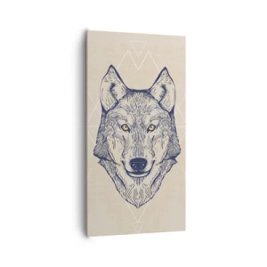 Lærredstryk - Billede på lærred - En alfa med et gennemtrængende blik - 65x120 cm