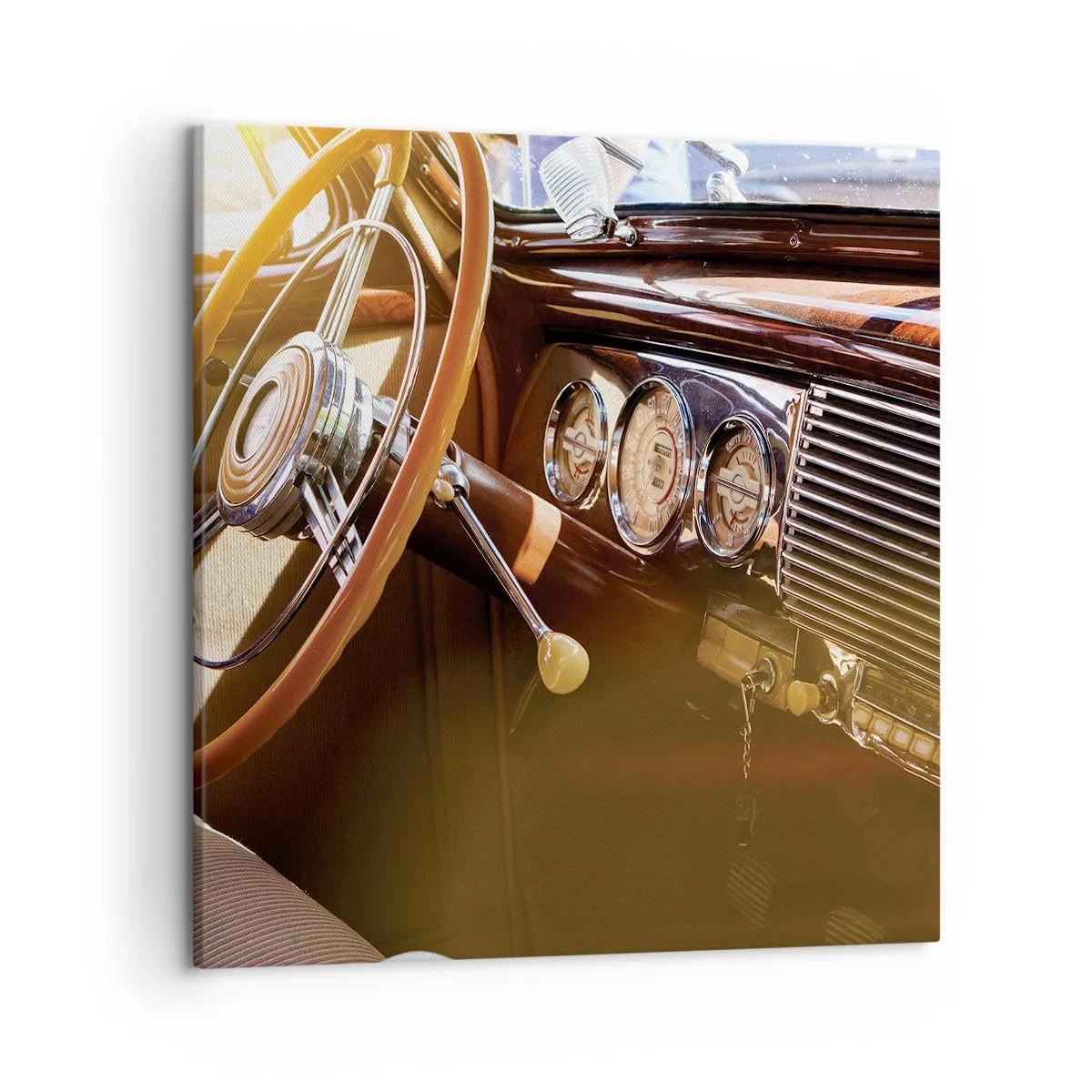 Lærredstryk - Billede på lærred - Et pust af luksus fra fortiden - 50x50 cm