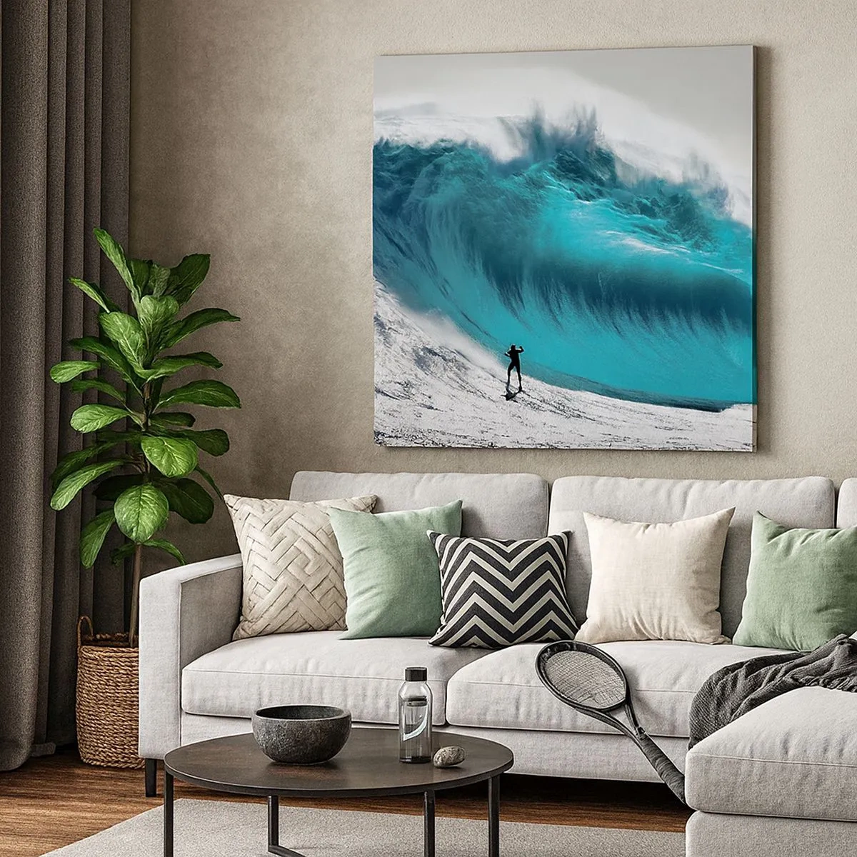 Lærredstryk - Billede på lærred - Udfordring accepteret - 30x30 cm