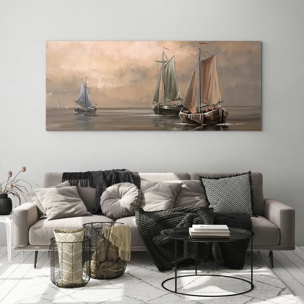 Billede på glas - Sømændenes tilbagevenden - 90x30 cm