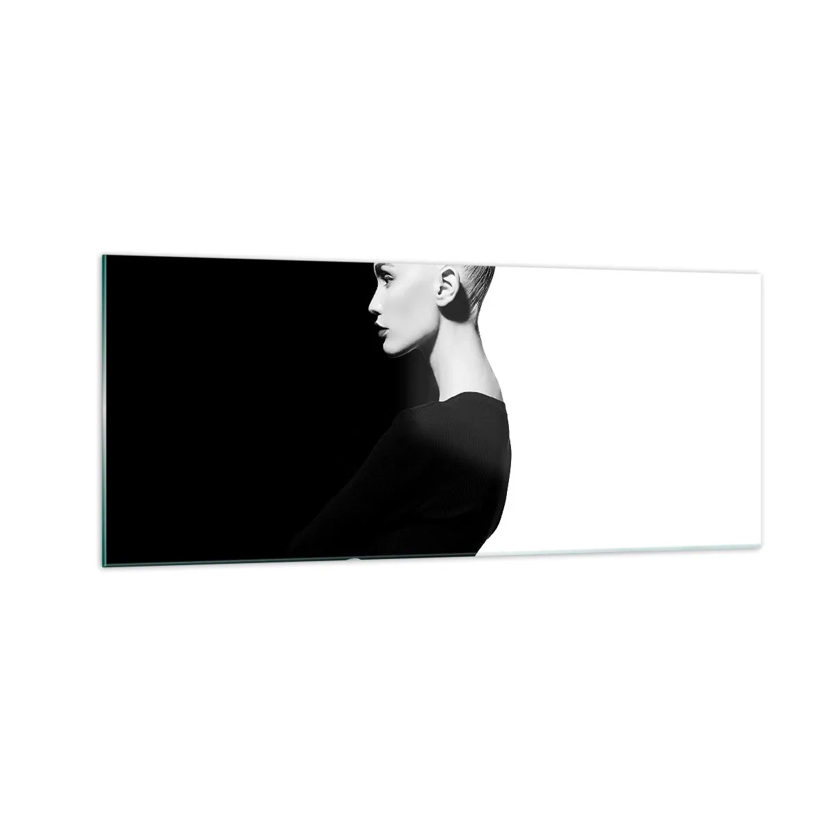 Billede på glas - Blot en kvinde - 100x40 cm